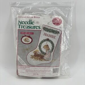 Rare Sealed Nativity Needle Treasures Stitch Creche Christmas Stocking 02898